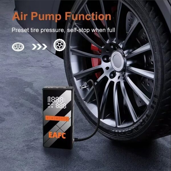 12V Car Jump Starter 4 In 1 Car Wireless Tire - Image 3