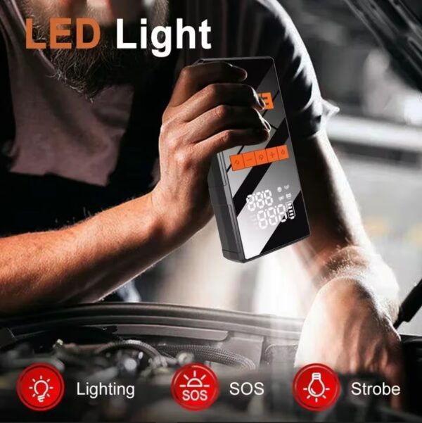 12V Car Jump Starter 4 In 1 Car Wireless Tire - Image 4