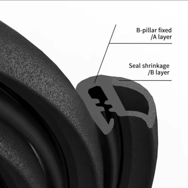 2m Car Door Edge Seal Strip Thicken Rubber - Image 4
