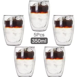 350ml Double Wall Glass Cup Transparent