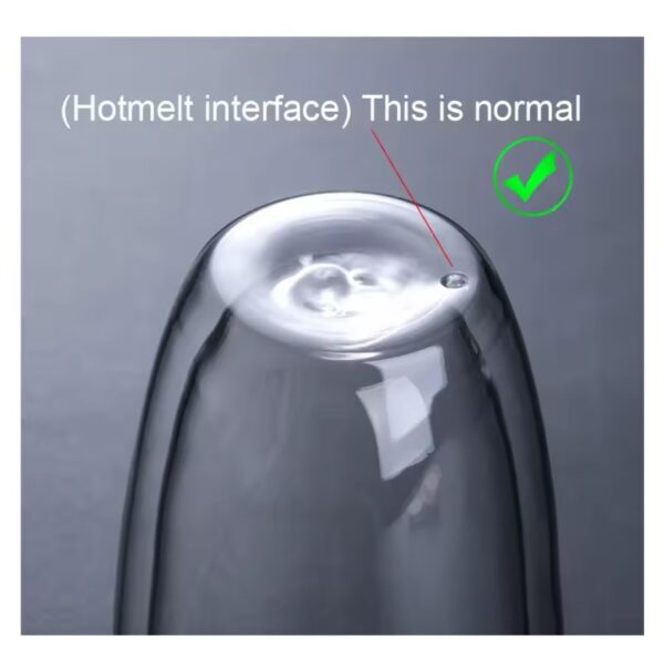 350ml Double Wall Glass Cup Transparent - Image 6