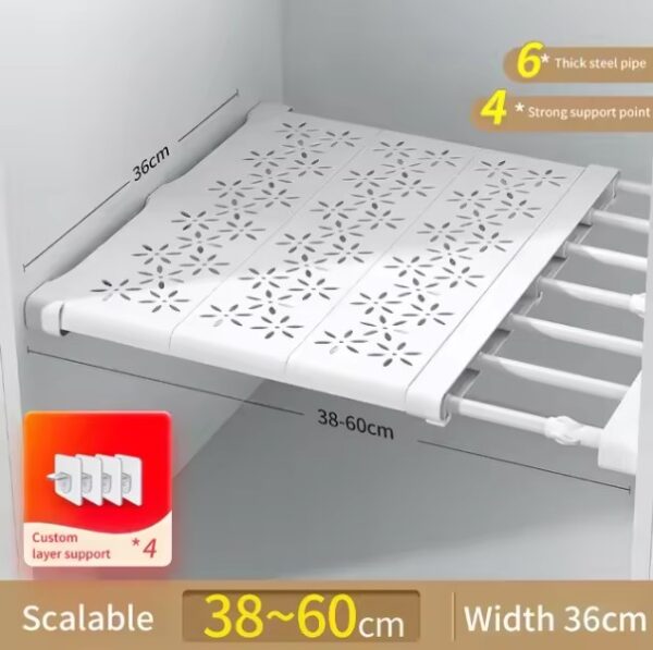 Adjustable Closet Organizer Kitchen Storage - Image 10