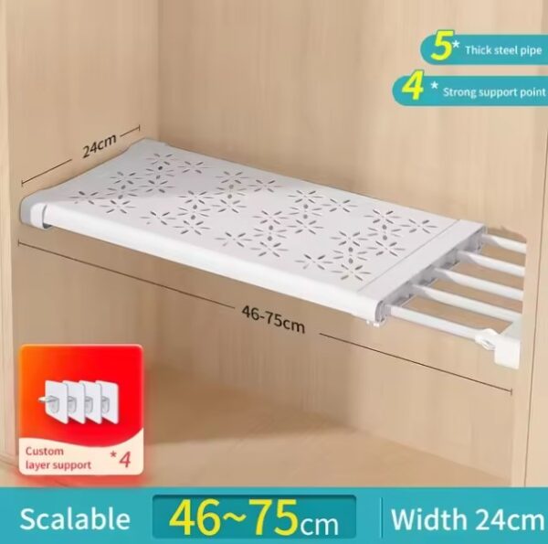 Adjustable Closet Organizer Kitchen Storage - Image 11
