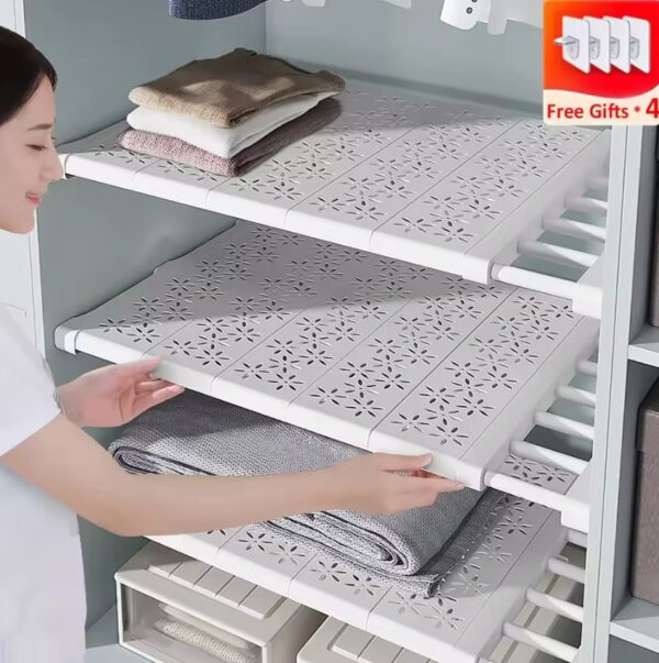 Adjustable Closet Organizer Kitchen Storage - Image 2