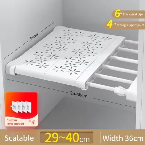 Adjustable Closet Organizer Kitchen Storage - Image 9