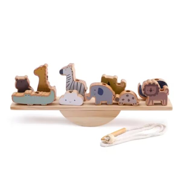Baby Animal Threading Seesaw Toys Wooden - Image 11