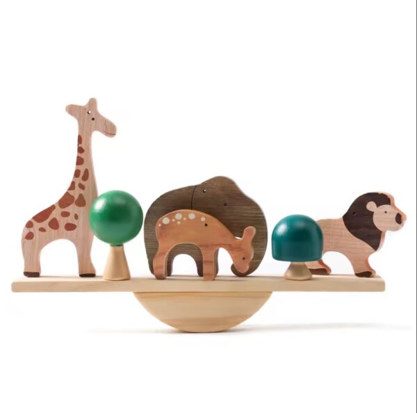 Baby Animal Threading Seesaw Toys Wooden - Image 19