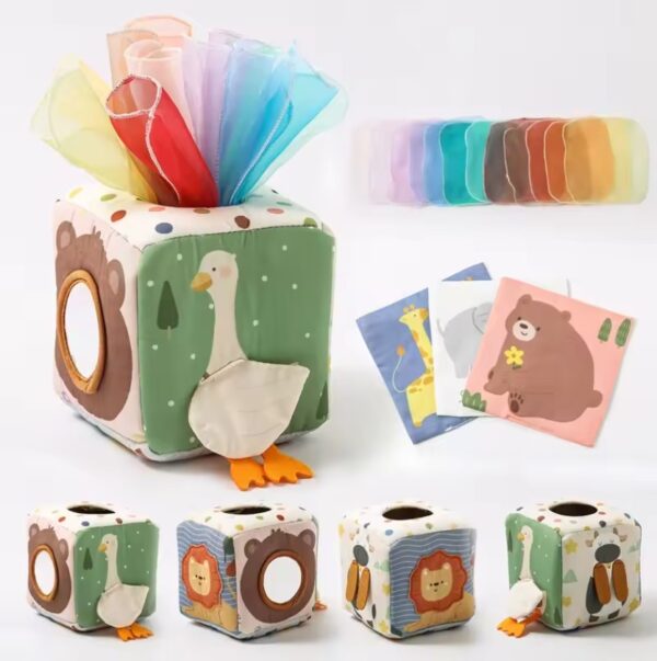 Baby Montessori Toy cotton Magic Tissue Box