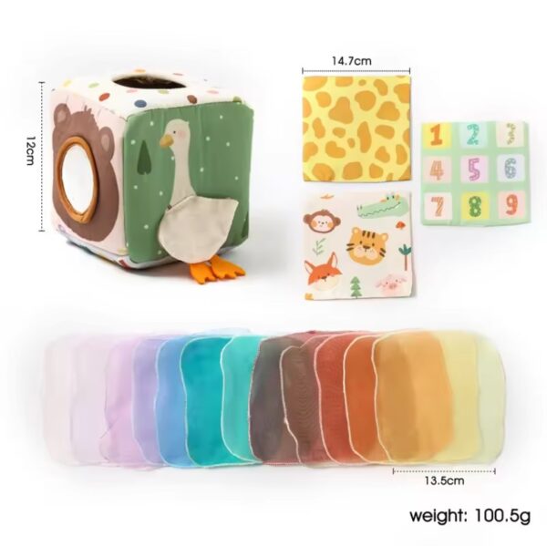 Baby Montessori Toy cotton Magic Tissue Box - Image 7