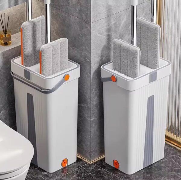 Hand Free Flat Floor With Bucket Mop Set