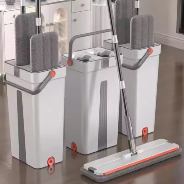 Hand Free Flat Floor With Bucket Mop Set - Image 5