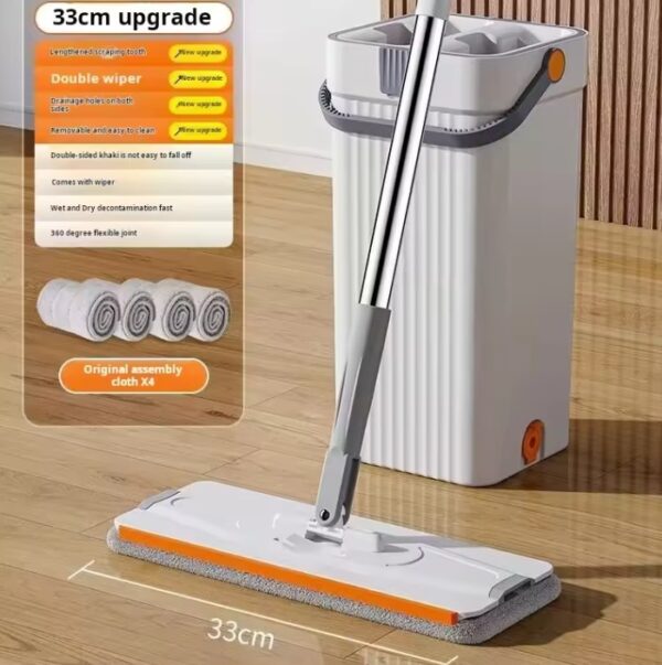 Hand Free Flat Floor With Bucket Mop Set - Image 8