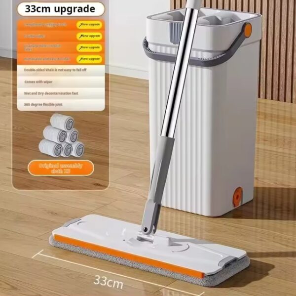 Hand Free Flat Floor With Bucket Mop Set - Image 9