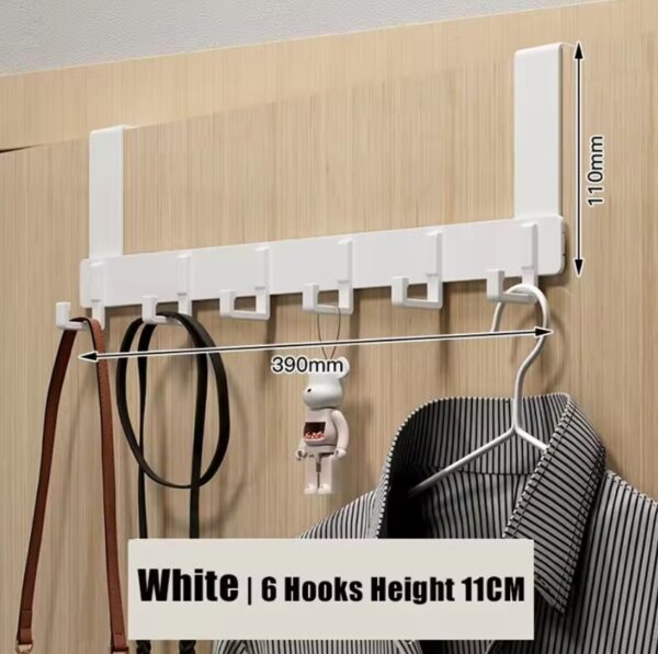 Hooks Over The Door 6 Hooks Clothes Coat Hat - Image 10