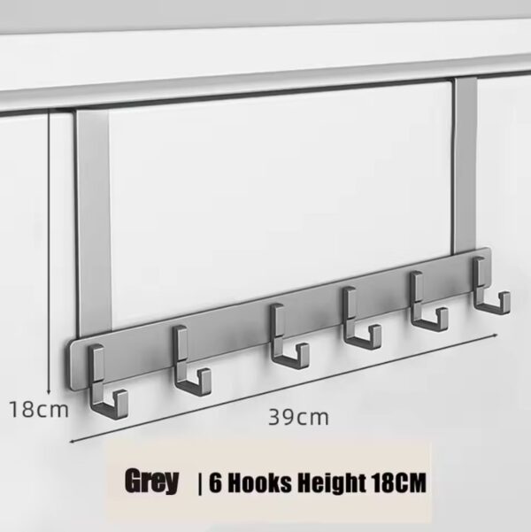 Hooks Over The Door 6 Hooks Clothes Coat Hat - Image 12
