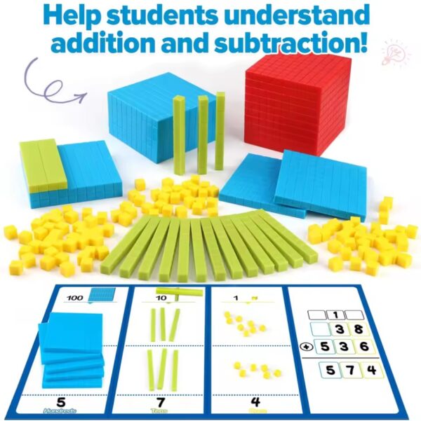 Kid Base Ten Blocks for Math Cubes Digital - Image 2