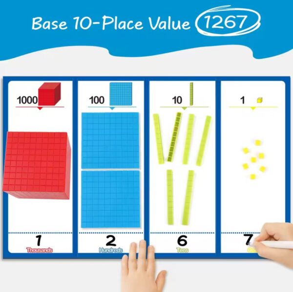 Kid Base Ten Blocks for Math Cubes Digital - Image 4
