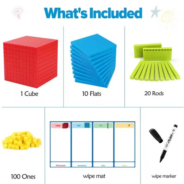 Kid Base Ten Blocks for Math Cubes Digital - Image 5