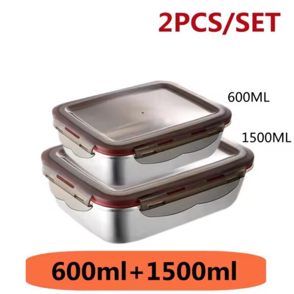 304 Stainless Steel Food Lunch Bento Box Sealed - Image 11