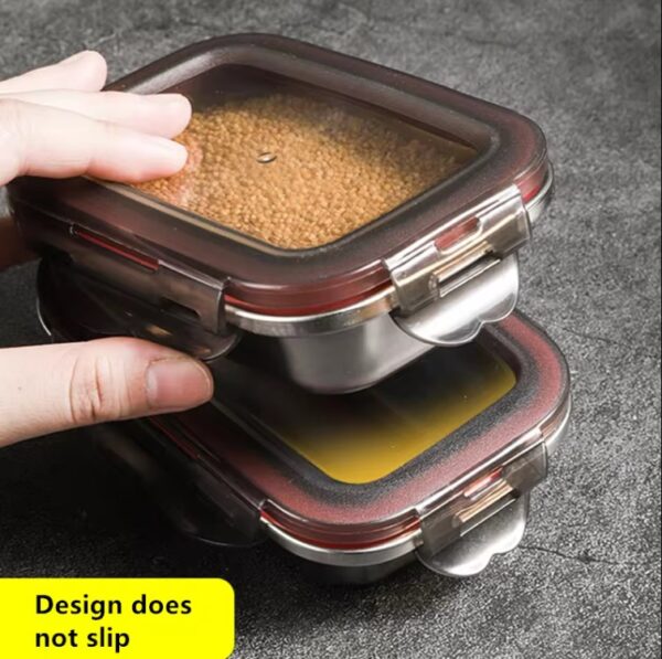 304 Stainless Steel Food Lunch Bento Box Sealed - Image 5