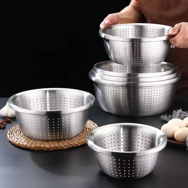 Stainless Steel Drain Basket Colander Rice