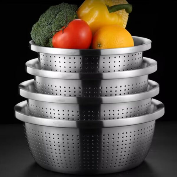 Stainless Steel Drain Basket Colander Rice - Image 4